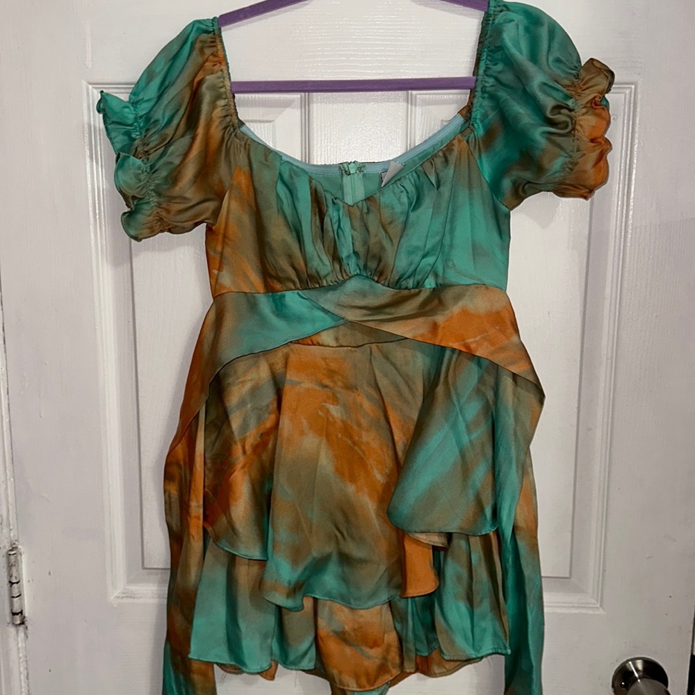 Mini dress tip up bow back